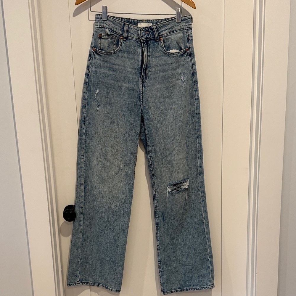 H&M Light Blue Straight Leg Jeans
